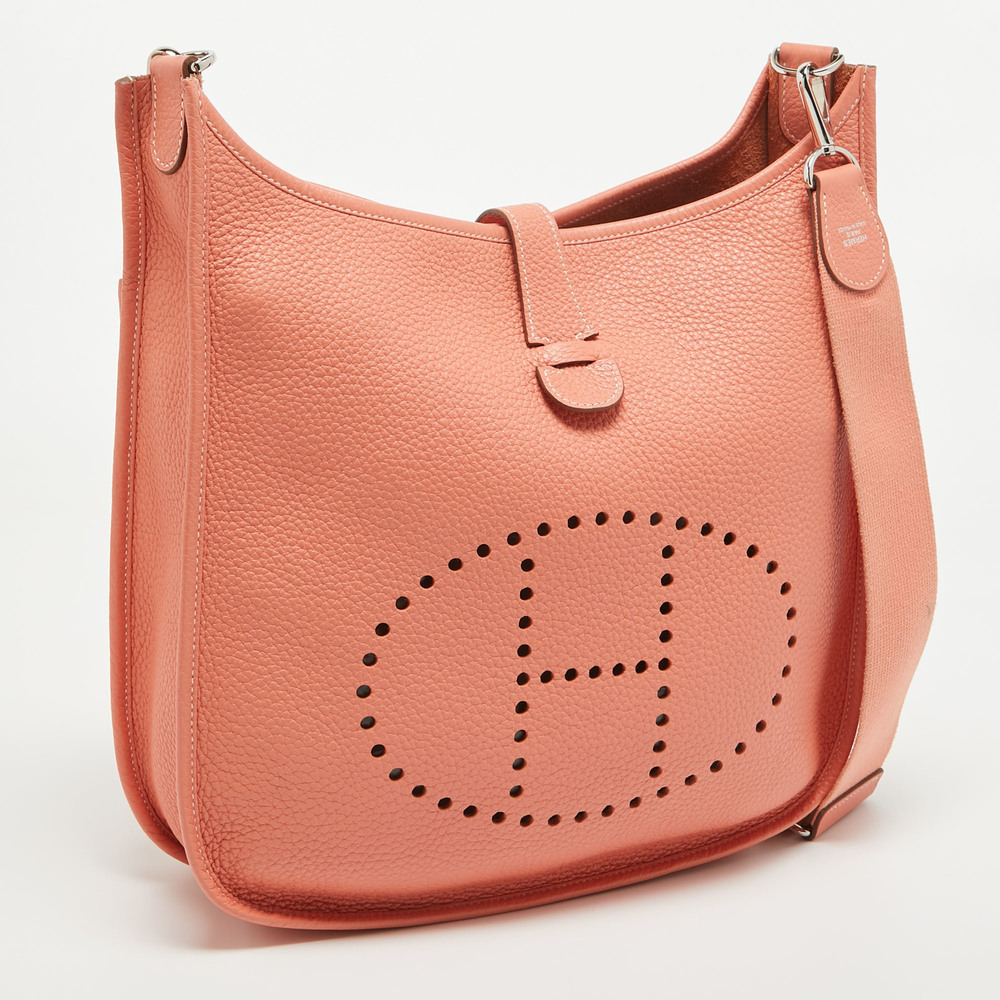 Hermes Crevette Taurillon Clemence Leather Evelyne III GM Bag - Picture 3 of 8